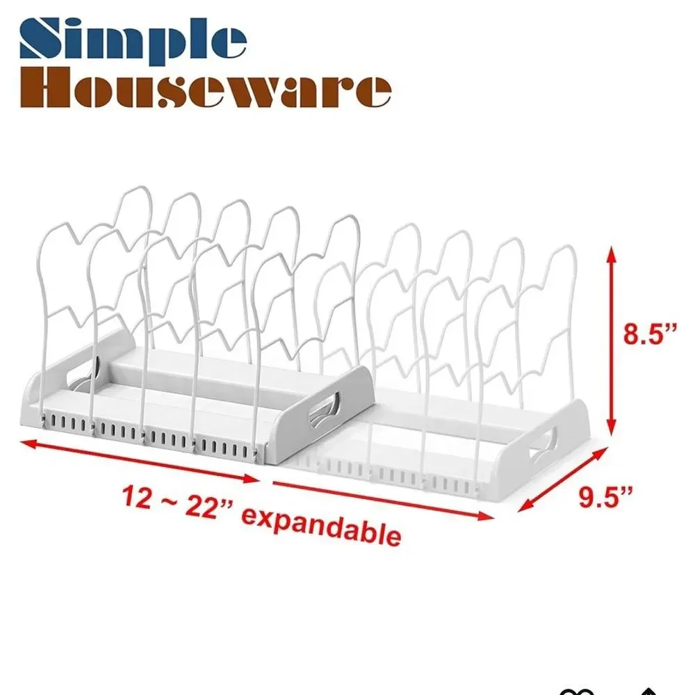 White Metal Storage Rack for pots and pans first picture what it looks like